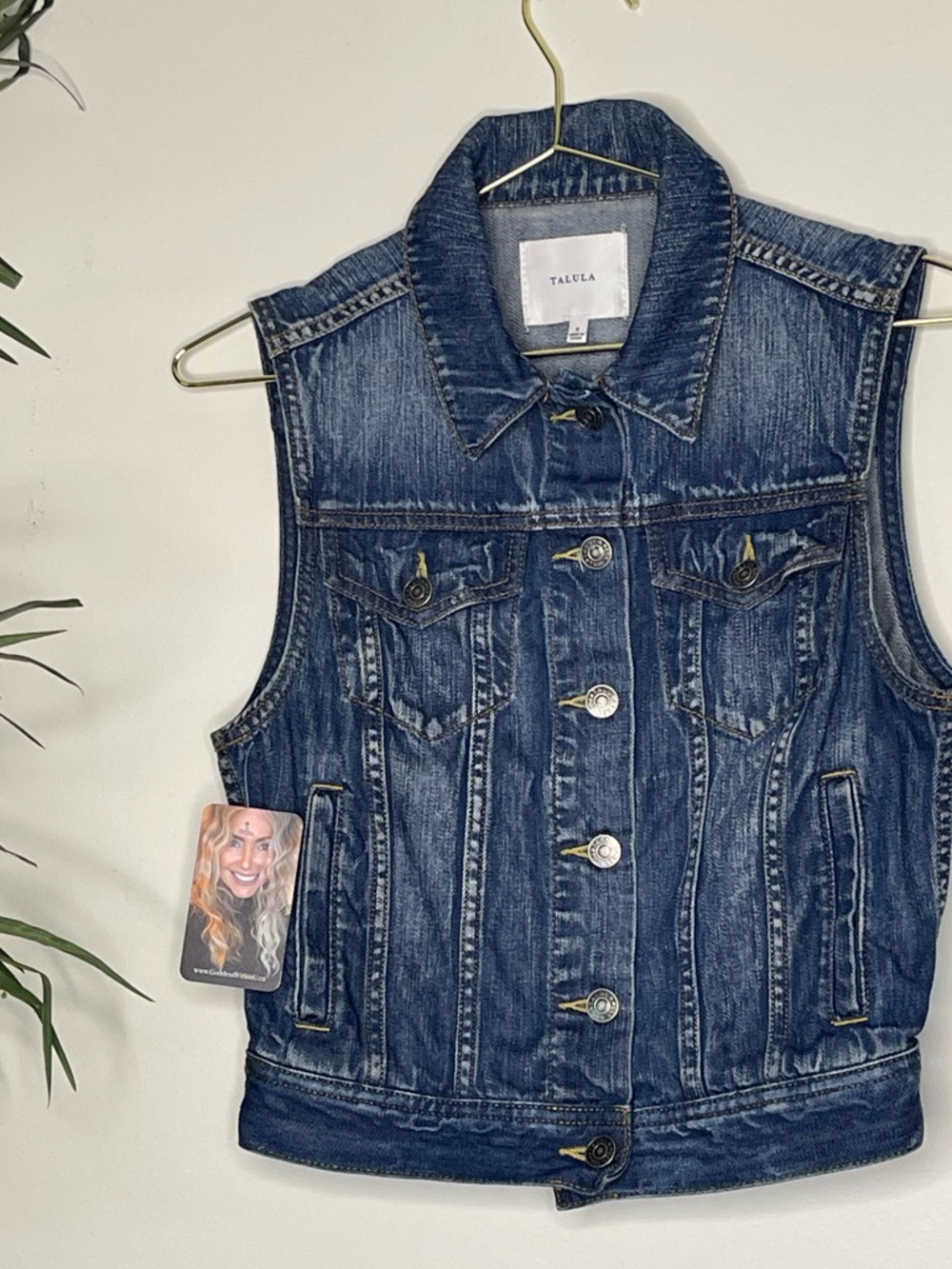 339. TALULA | Denim Vest | Dark Wash | Small 16.14.19